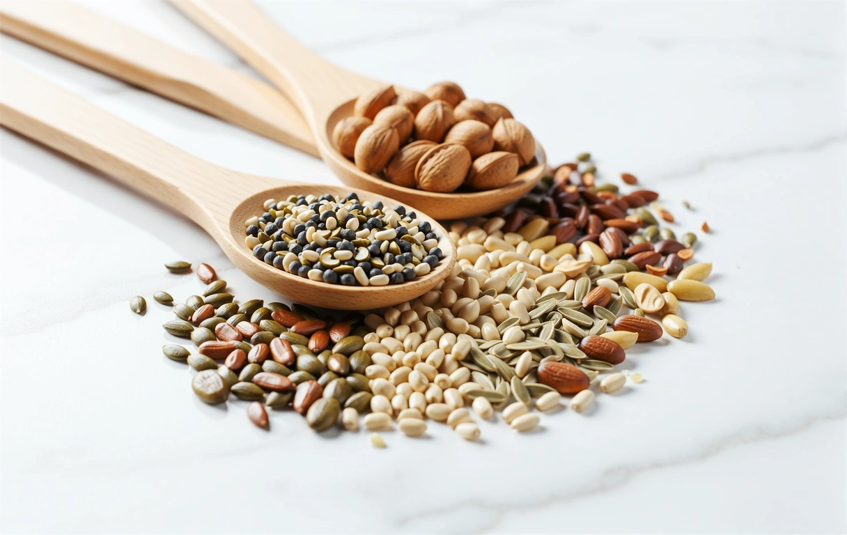 Variedad nutricional de semillas y legumbres